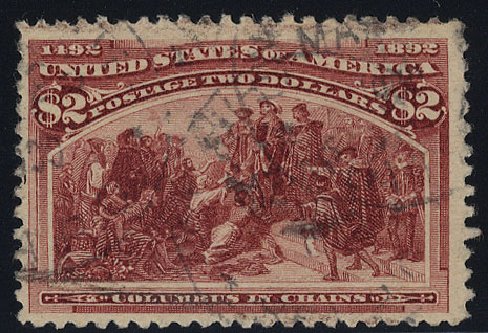 US Stamp Price Scott Catalog # 242: US$2.00 1893 Columbian Exposition. Cherrystone Auctions, May 2008, Sale 200805, Lot 203