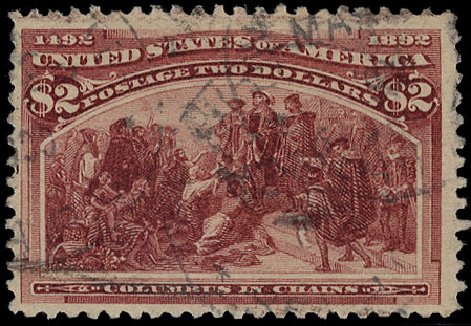 Value of US Stamps Scott Catalogue 242 - 1893 US$2.00 Columbian Exposition. Cherrystone Auctions, Apr 2010, Sale 201004, Lot 203