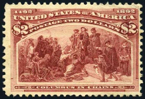 US Stamps Prices Scott # 242 - US$2.00 1893 Columbian Exposition. Harmer-Schau Auction Galleries, Oct 2008, Sale 79, Lot 133