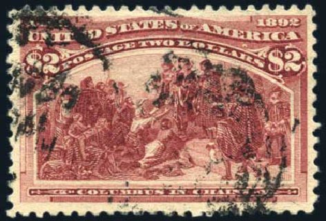US Stamps Values Scott Catalog 242: US$2.00 1893 Columbian Exposition. Harmer-Schau Auction Galleries, Feb 2010, Sale 84, Lot 1453