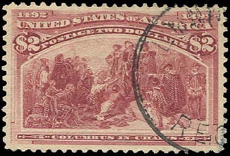 Costs of US Stamps Scott Catalog # 242: US$2.00 1893 Columbian Exposition. Regency-Superior, Nov 2014, Sale 108, Lot 473
