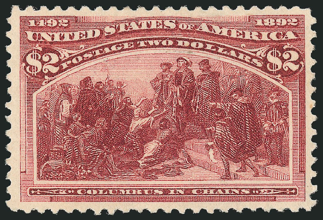 US Stamps Value Scott Cat. #242: 1893 US$2.00 Columbian Exposition. Robert Siegel Auction Galleries, Dec 2011, Sale 1017, Lot 633