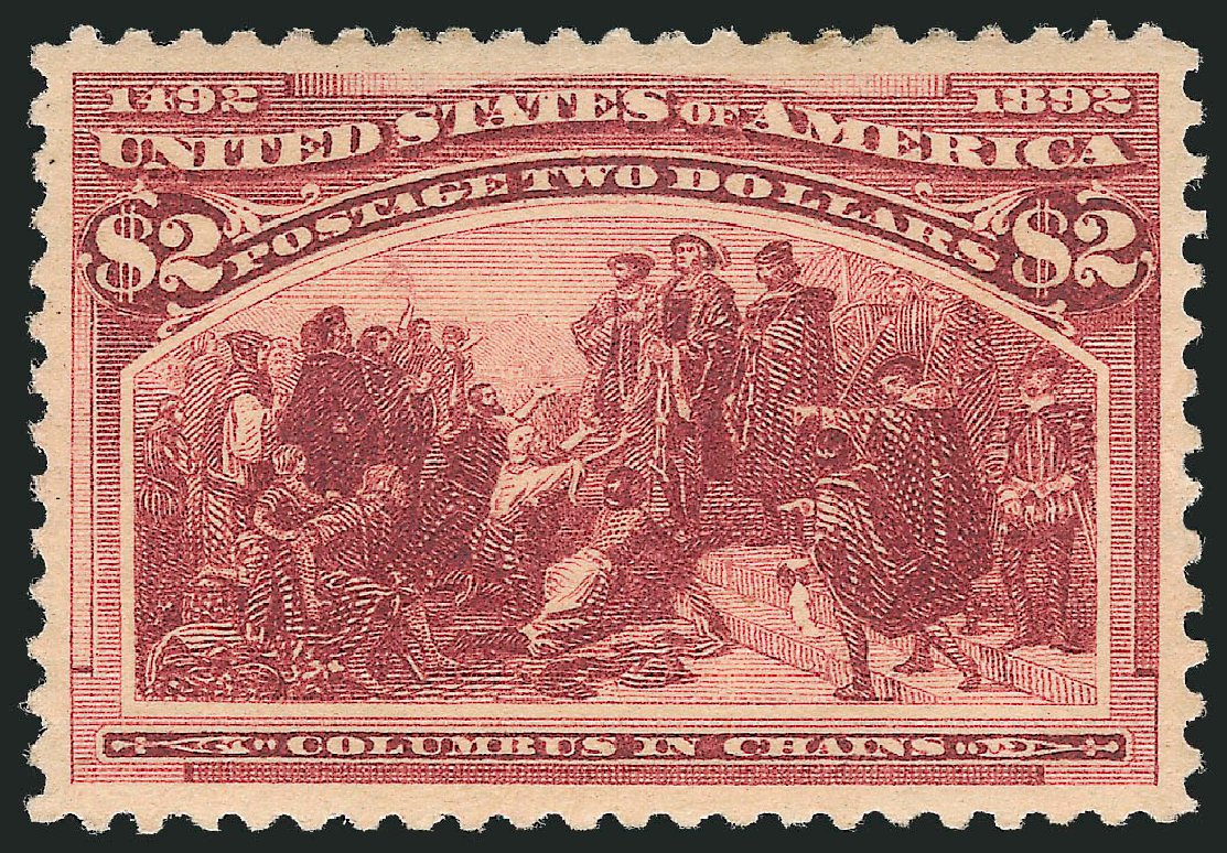 Value of US Stamps Scott Catalogue 242: 1893 US$2.00 Columbian Exposition. Robert Siegel Auction Galleries, Jun 2012, Sale 1025, Lot 183