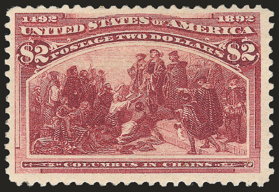 US Stamp Values Scott Catalogue 242: 1893 US$2.00 Columbian Exposition. Robert Siegel Auction Galleries, Apr 2010, Sale 984, Lot 583