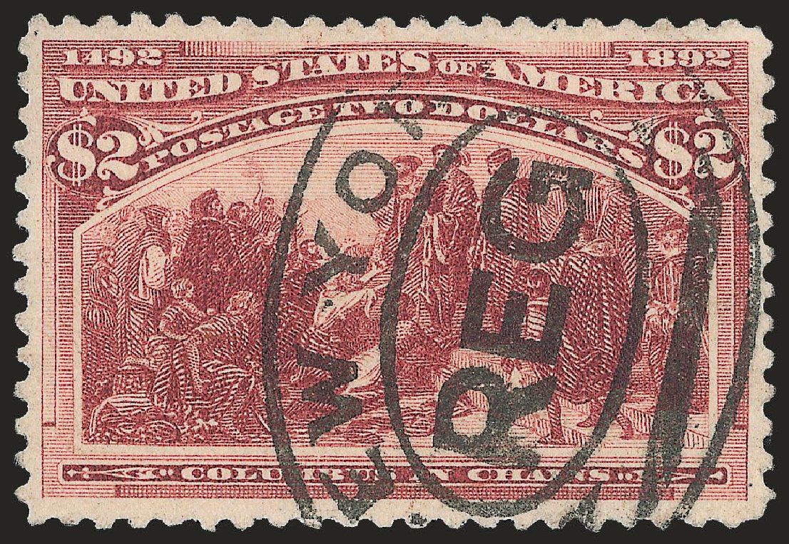 US Stamp Value Scott # 242 - 1893 US$2.00 Columbian Exposition. Robert Siegel Auction Galleries, Jun 2010, Sale 992, Lot 2323
