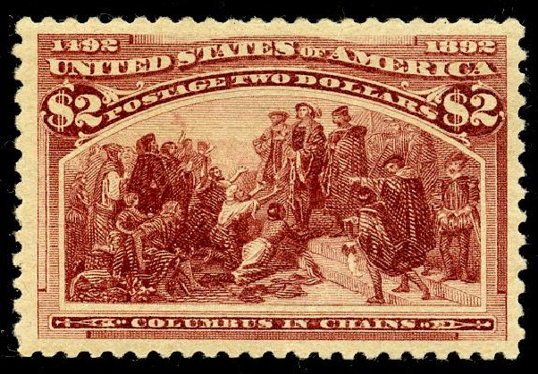 Costs of US Stamps Scott #242 - 1893 US$2.00 Columbian Exposition. Matthew Bennett International, May 2008, Sale 327, Lot 226