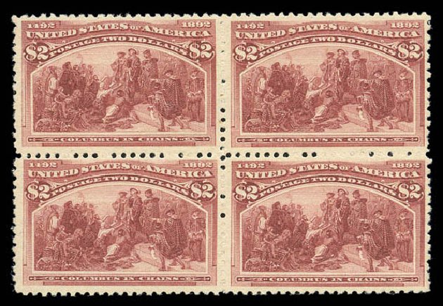 US Stamp Price Scott 242: 1893 US$2.00 Columbian Exposition. Matthew Bennett International, Sep 2010, Sale 331, Lot 596