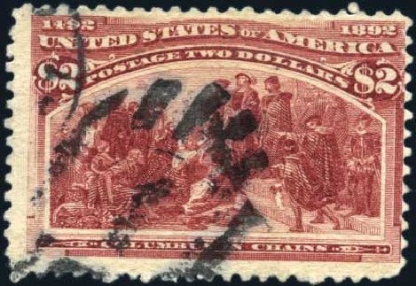 Value of US Stamps Scott Cat. 242: 1893 US$2.00 Columbian Exposition. Harmer-Schau Auction Galleries, Mar 2011, Sale 89, Lot 236