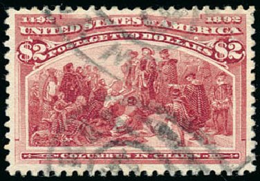 Cost of US Stamp Scott 242 - US$2.00 1893 Columbian Exposition. Schuyler J. Rumsey Philatelic Auctions, Apr 2015, Sale 60, Lot 2236