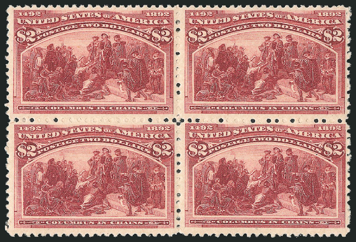Cost of US Stamps Scott Catalogue # 242 - 1893 US$2.00 Columbian Exposition. Robert Siegel Auction Galleries, Mar 2012, Sale 1021, Lot 456