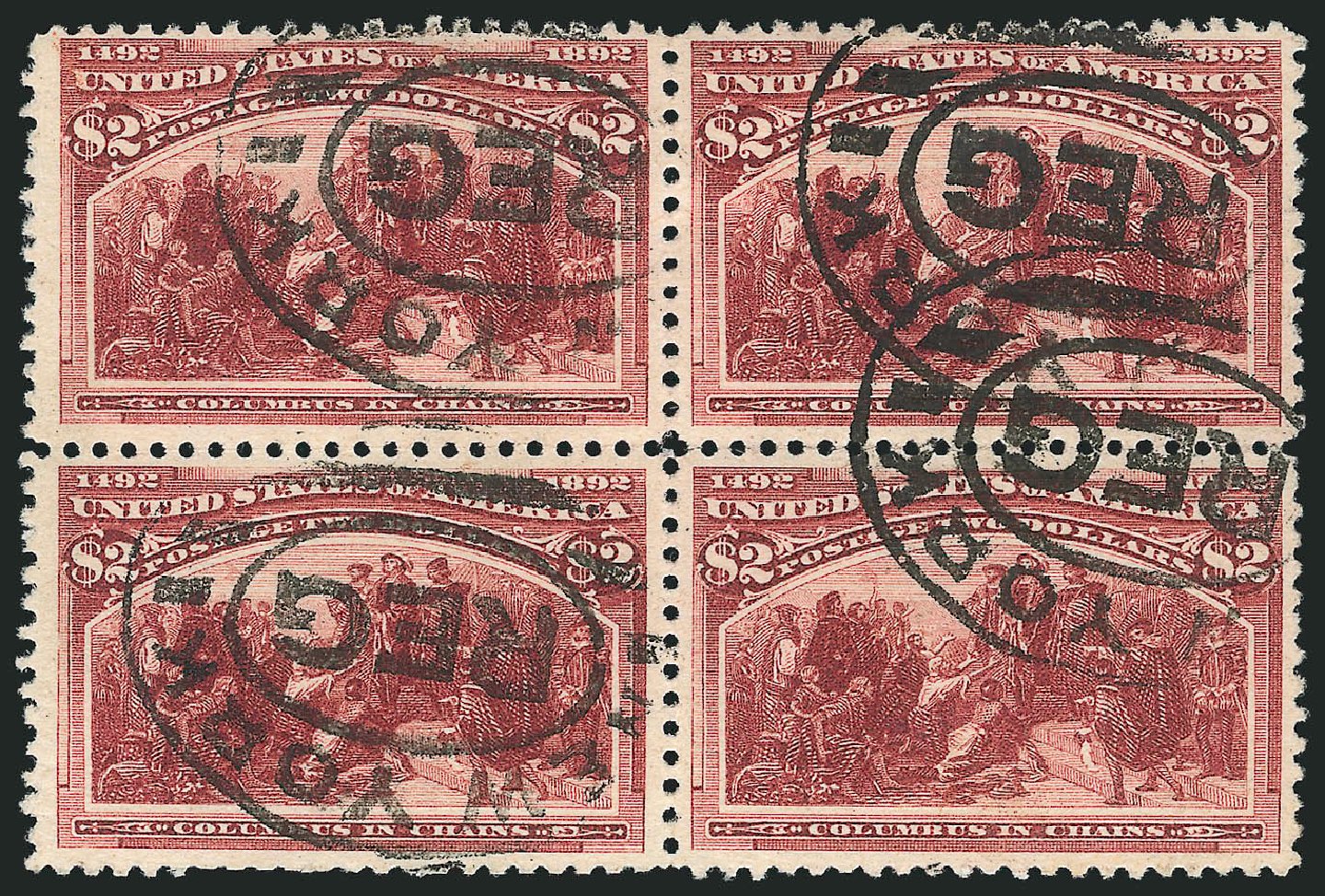 US Stamps Values Scott Cat. # 242: 1893 US$2.00 Columbian Exposition. Robert Siegel Auction Galleries, Feb 2015, Sale 1092, Lot 1186