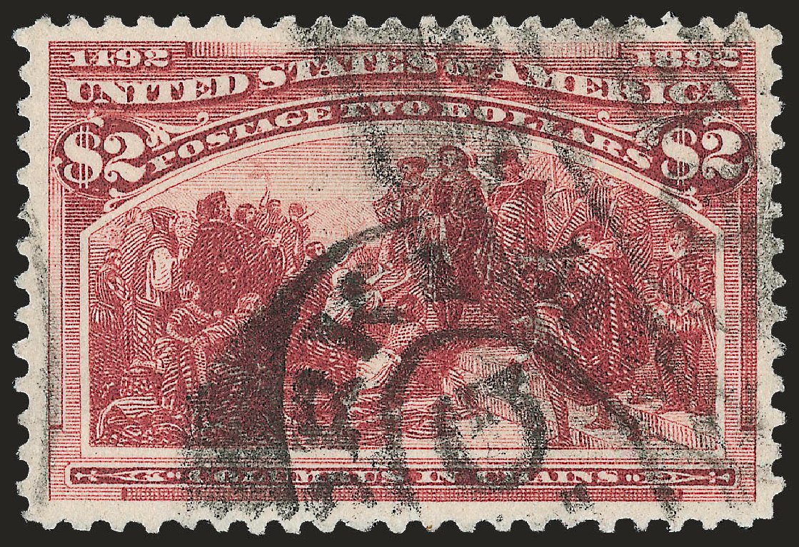 Prices of US Stamp Scott Catalog 242: 1893 US$2.00 Columbian Exposition. Robert Siegel Auction Galleries, Dec 2008, Sale 967, Lot 4406