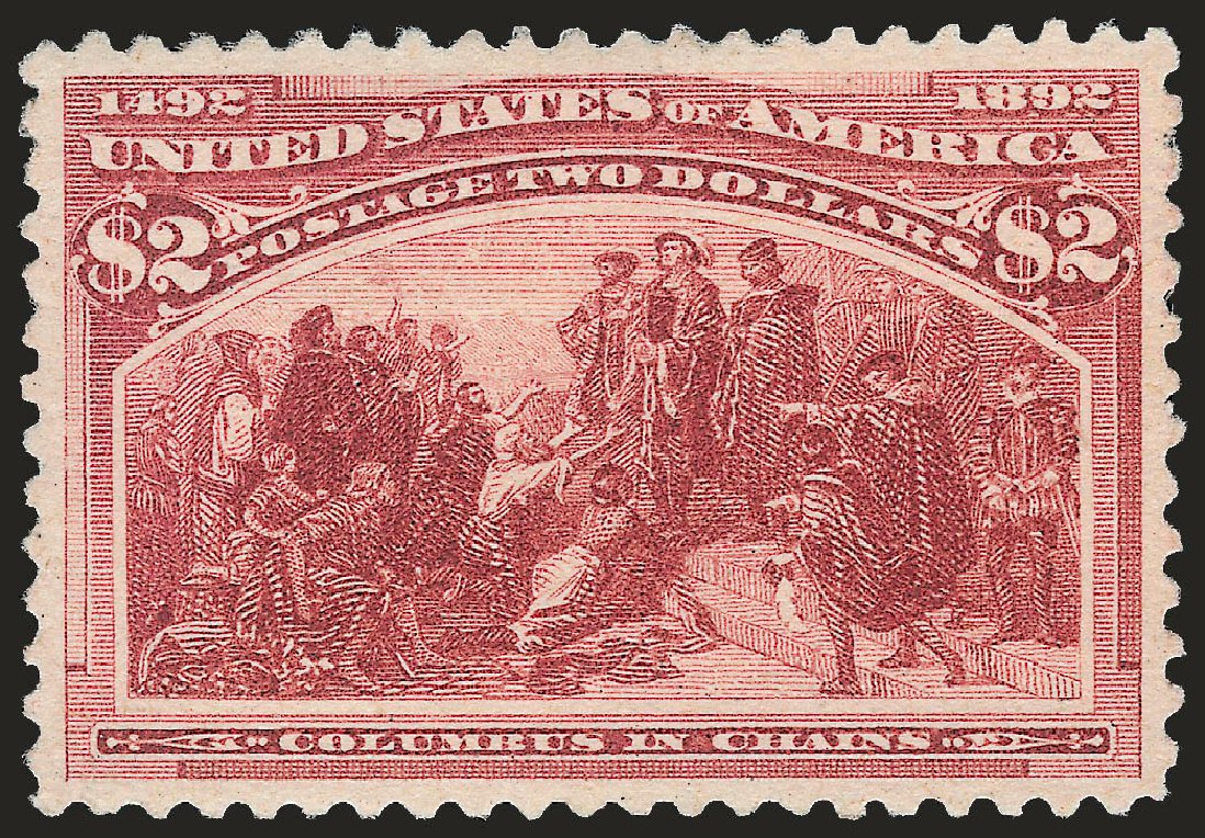 Prices of US Stamp Scott Catalogue 242: 1893 US$2.00 Columbian Exposition. Robert Siegel Auction Galleries, Jun 2009, Sale 975, Lot 1536