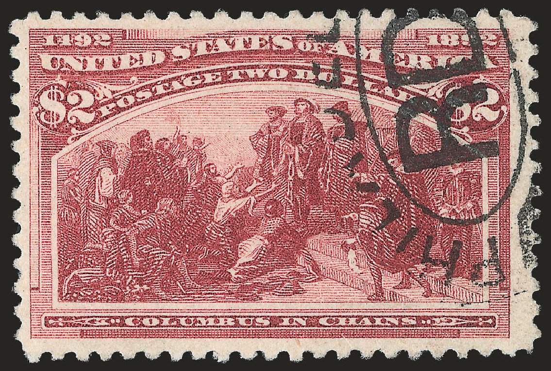 Costs of US Stamps Scott Catalogue #242: 1893 US$2.00 Columbian Exposition. Robert Siegel Auction Galleries, Jun 2010, Sale 992, Lot 2326