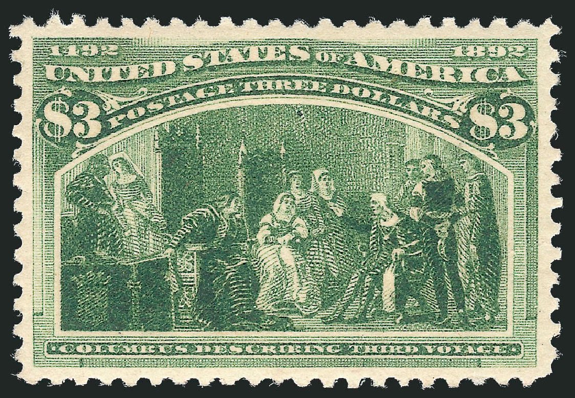Costs of US Stamps Scott Catalogue # 243: 1893 US$3.00 Columbian Exposition. Robert Siegel Auction Galleries, Jun 2012, Sale 1025, Lot 187