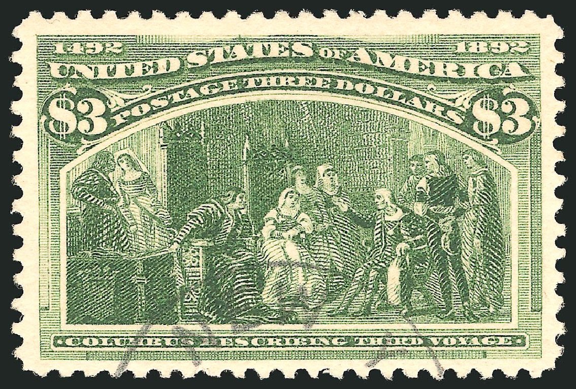 US Stamps Price Scott Catalogue #243: 1893 US$3.00 Columbian Exposition. Robert Siegel Auction Galleries, Nov 2014, Sale 1084, Lot 3557