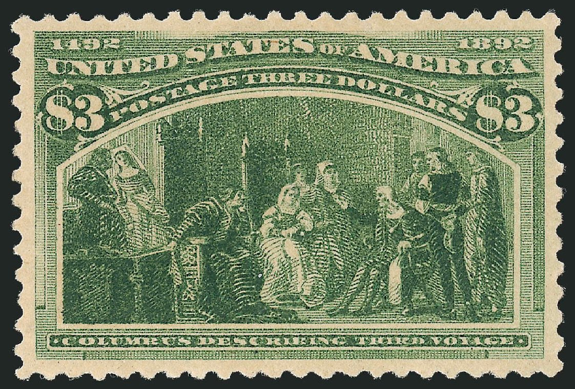 Value of US Stamps Scott # 243: US$3.00 1893 Columbian Exposition. Robert Siegel Auction Galleries, Sep 2009, Sale 976, Lot 1707