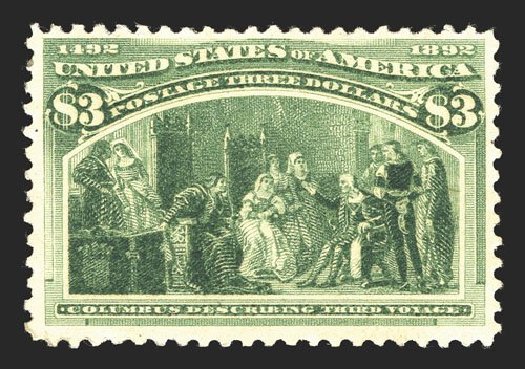 Price of US Stamps Scott 243 - US$3.00 1893 Columbian Exposition. Spink Shreves Galleries, Mar 2013, Sale 142, Lot 247