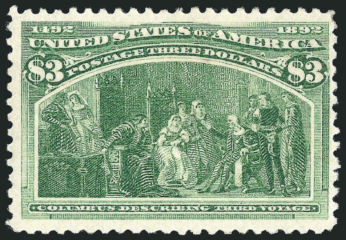 Costs of US Stamp Scott 243 - US$3.00 1893 Columbian Exposition. Robert Siegel Auction Galleries, Jul 2014, Sale 1077, Lot 178