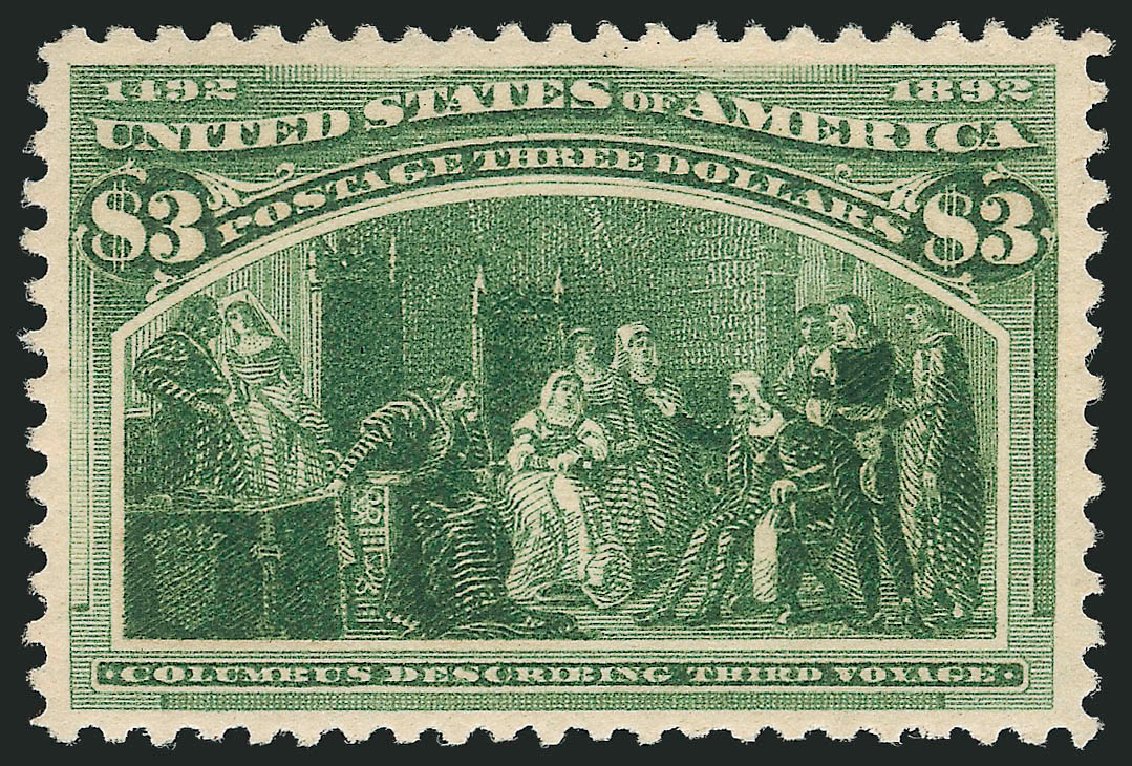Cost of US Stamp Scott # 243: US$3.00 1893 Columbian Exposition. Robert Siegel Auction Galleries, Apr 2015, Sale 1096, Lot 428