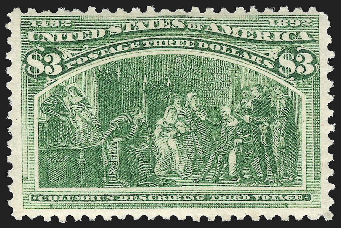 Prices of US Stamps Scott # 243: US$3.00 1893 Columbian Exposition. Robert Siegel Auction Galleries, Jul 2015, Sale 1107, Lot 338