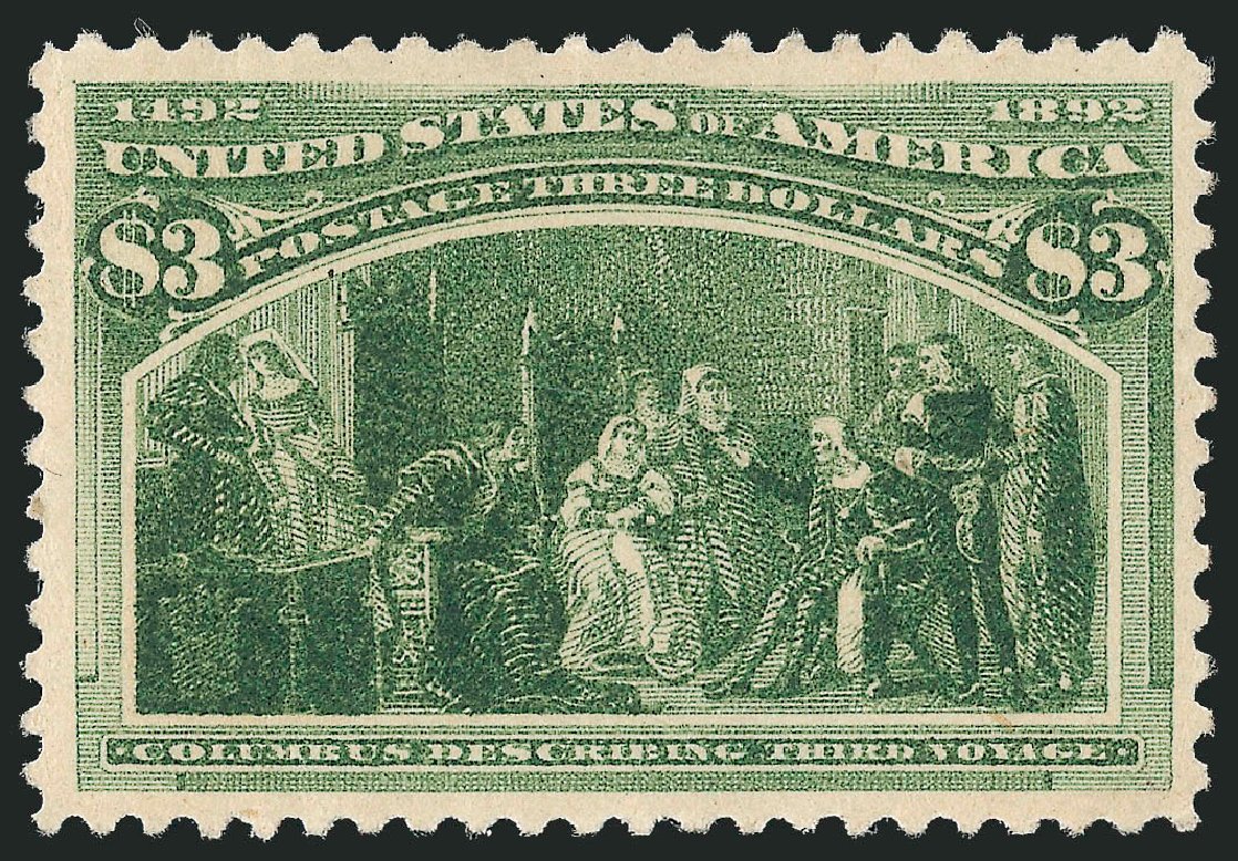 US Stamps Price Scott # 243: US$3.00 1893 Columbian Exposition. Robert Siegel Auction Galleries, Sep 2009, Sale 976, Lot 1708