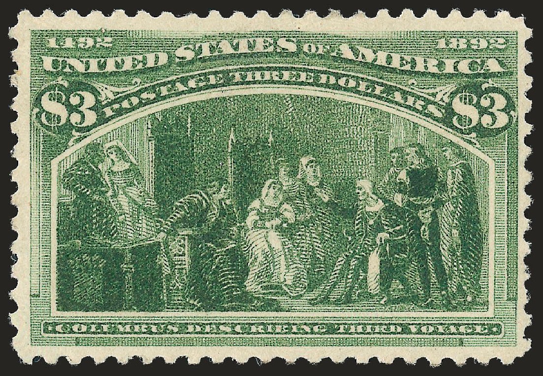 Price of US Stamps Scott Catalog 243 - 1893 US$3.00 Columbian Exposition. Robert Siegel Auction Galleries, Apr 2010, Sale 984, Lot 598