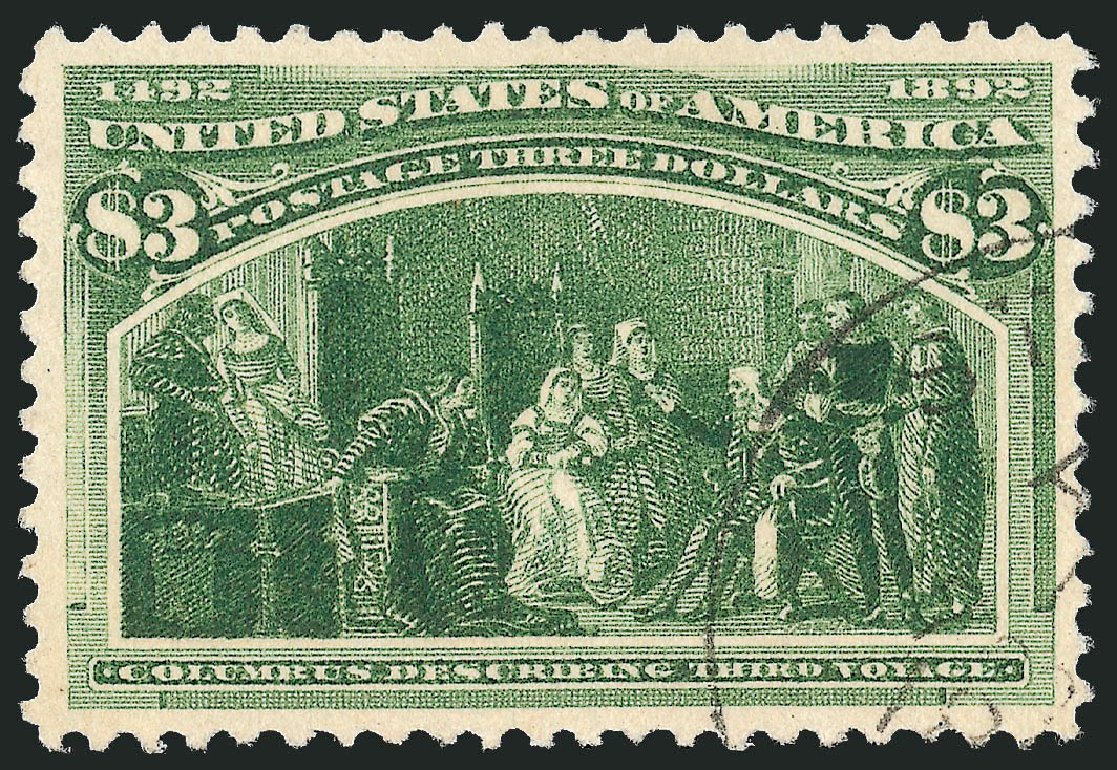 Value of US Stamps Scott #243: 1893 US$3.00 Columbian Exposition. Robert Siegel Auction Galleries, Dec 2008, Sale 967, Lot 4409