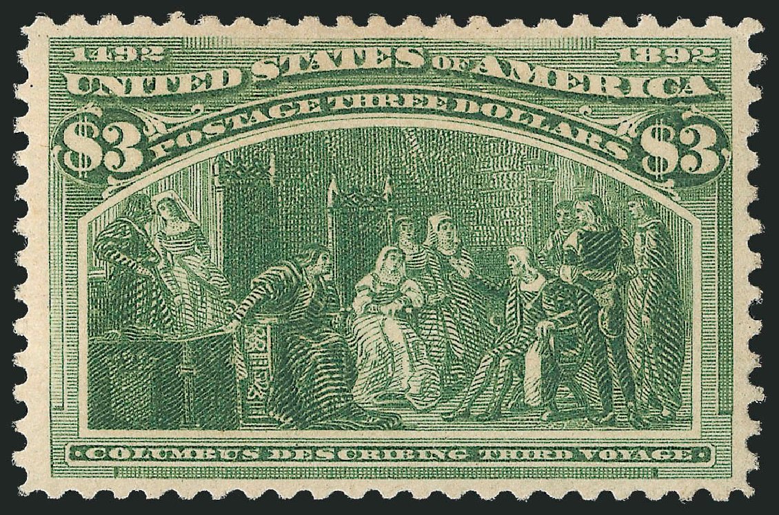 Price of US Stamps Scott #243 - US$3.00 1893 Columbian Exposition. Robert Siegel Auction Galleries, Dec 2013, Sale 1062, Lot 430