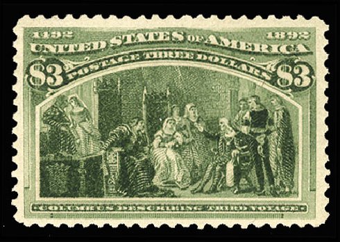 US Stamp Value Scott #243: 1893 US$3.00 Columbian Exposition. Cherrystone Auctions, Nov 2009, Sale 200911, Lot 3091