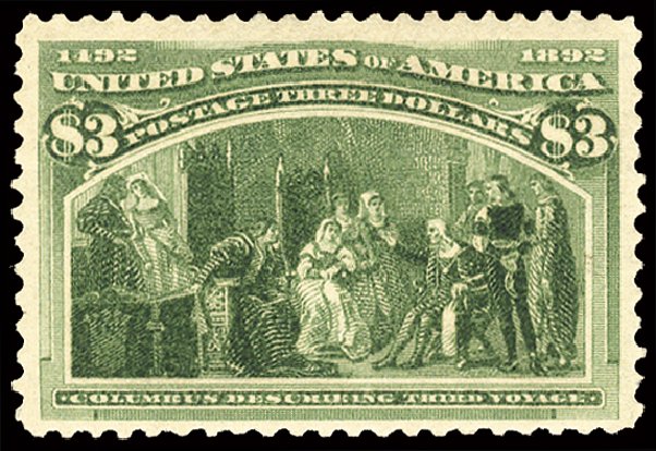 US Stamps Prices Scott # 243 - US$3.00 1893 Columbian Exposition. Cherrystone Auctions, Feb 2011, Sale 201102, Lot 71