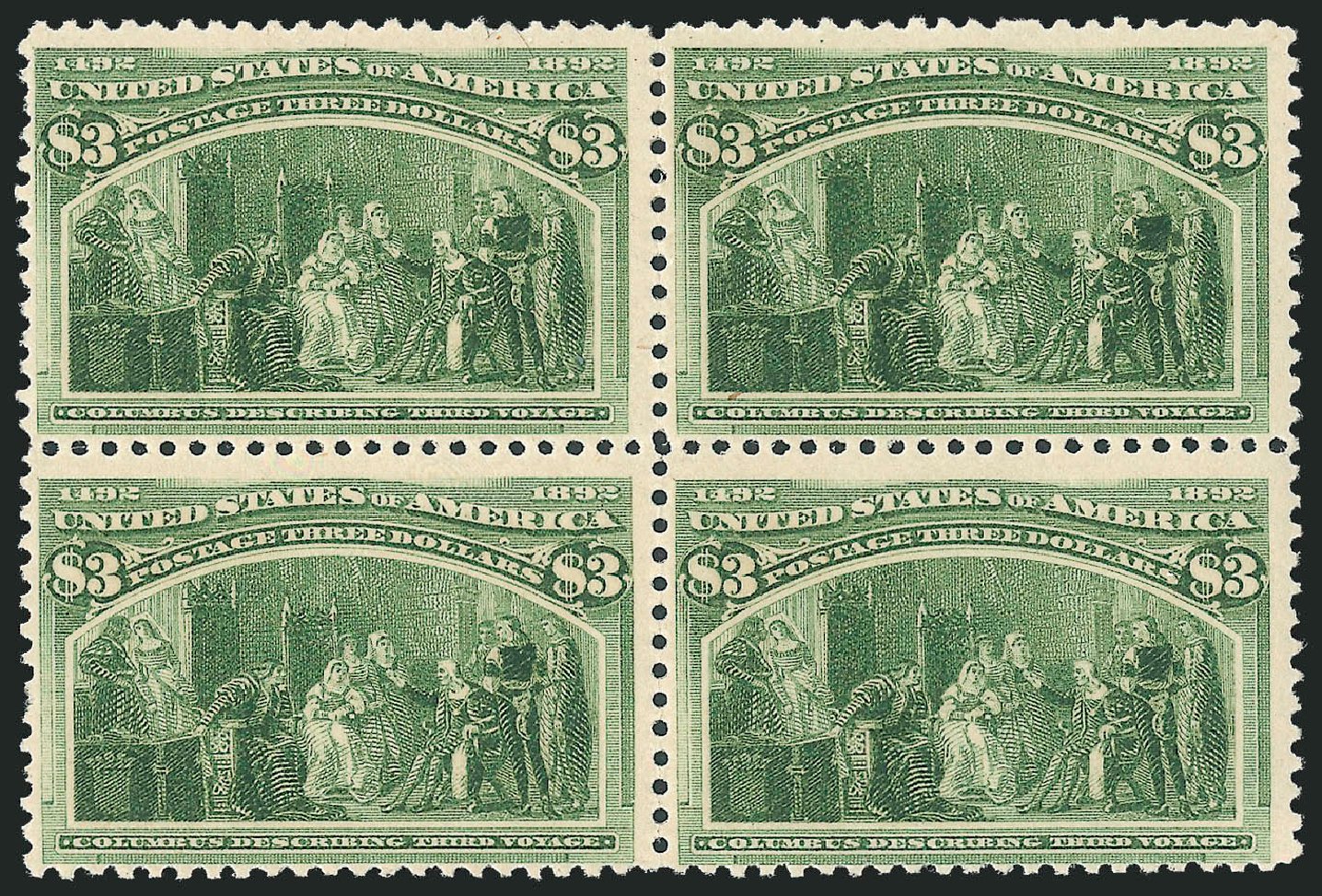 US Stamps Values Scott Catalog # 243: 1893 US$3.00 Columbian Exposition. Robert Siegel Auction Galleries, Oct 2011, Sale 1014, Lot 1551