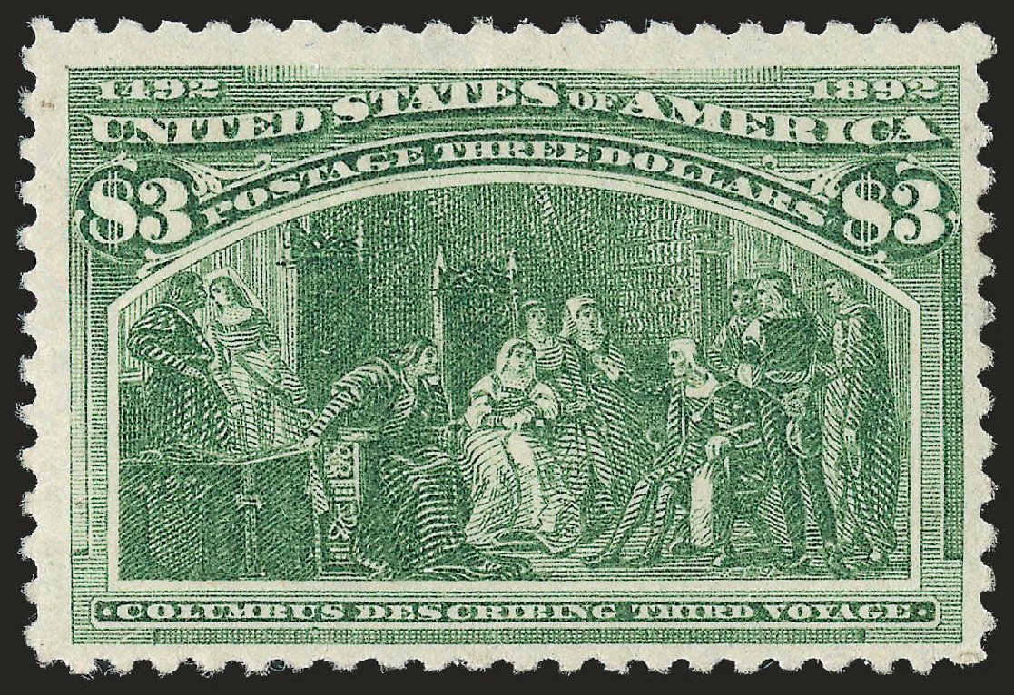 Prices of US Stamp Scott Catalog #243 - US$3.00 1893 Columbian Exposition. Robert Siegel Auction Galleries, Sep 2009, Sale 976, Lot 1711