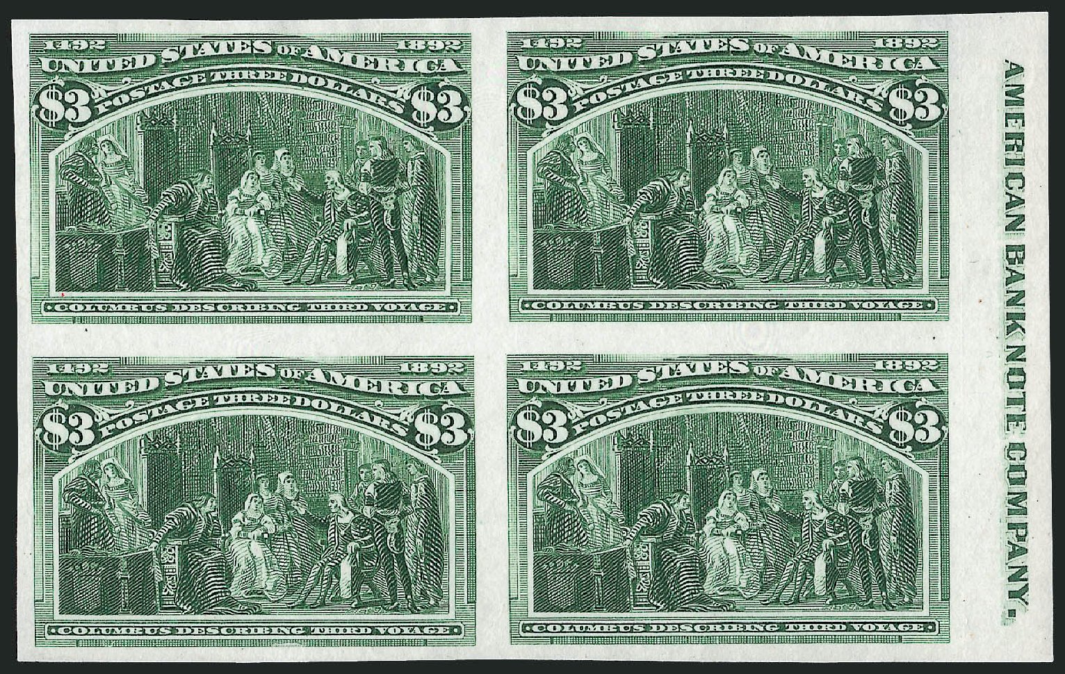 US Stamps Values Scott #243 - 1893 US$3.00 Columbian Exposition. Robert Siegel Auction Galleries, Apr 2010, Sale 984, Lot 591