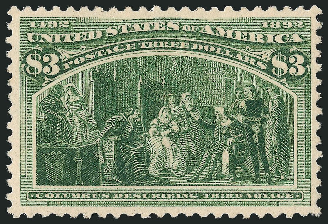 Value of US Stamp Scott Catalog # 243 - US$3.00 1893 Columbian Exposition. Robert Siegel Auction Galleries, Dec 2011, Sale 1017, Lot 634