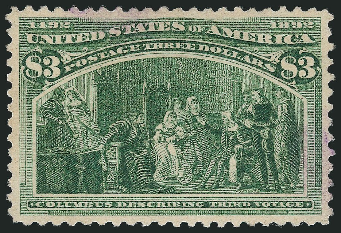 Price of US Stamp Scott Cat. # 243 - 1893 US$3.00 Columbian Exposition. Robert Siegel Auction Galleries, Jun 2011, Sale 1010, Lot 85