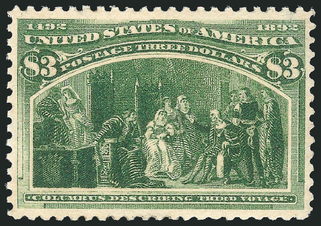 Price of US Stamps Scott Catalogue # 243: 1893 US$3.00 Columbian Exposition. Robert Siegel Auction Galleries, May 2013, Sale 1044, Lot 195