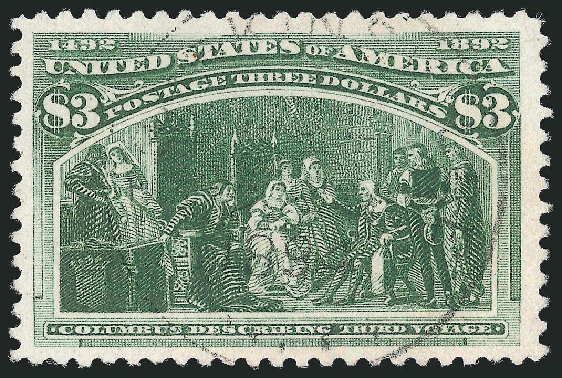 Cost of US Stamps Scott #243 - US$3.00 1893 Columbian Exposition. Robert Siegel Auction Galleries, Jul 2013, Sale 1050, Lot 385