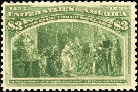 Price of US Stamps Scott # 243 - US$3.00 1893 Columbian Exposition. Spink Shreves Galleries, Jan 2015, Sale 150, Lot 125