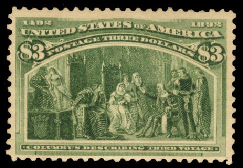 Prices of US Stamp Scott # 243: 1893 US$3.00 Columbian Exposition. Cherrystone Auctions, Mar 2010, Sale 201003, Lot 142