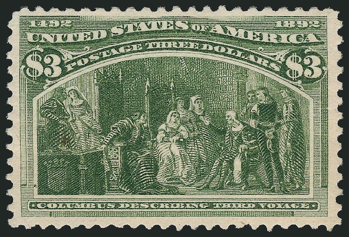 Prices of US Stamps Scott Cat. 243 - 1893 US$3.00 Columbian Exposition. Robert Siegel Auction Galleries, Jun 2011, Sale 1011, Lot 602