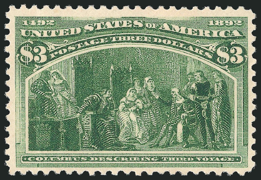 US Stamps Value Scott # 243 - 1893 US$3.00 Columbian Exposition. Robert Siegel Auction Galleries, Jun 2012, Sale 1026, Lot 1322