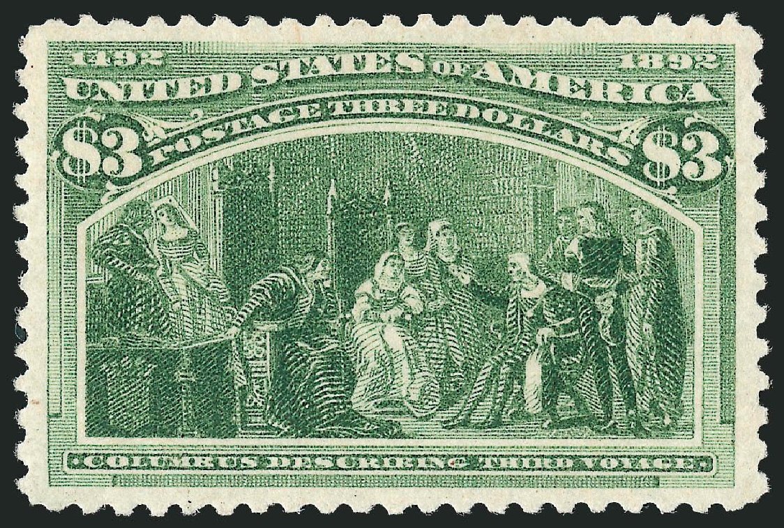 Prices of US Stamps Scott Catalog 243: US$3.00 1893 Columbian Exposition. Robert Siegel Auction Galleries, Mar 2013, Sale 1040, Lot 1502