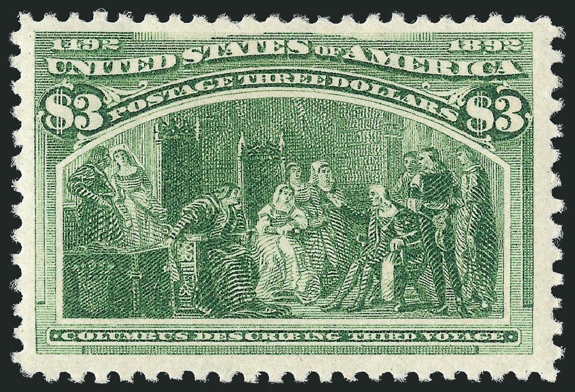 US Stamps Price Scott # 243 - US$3.00 1893 Columbian Exposition. Robert Siegel Auction Galleries, Nov 2013, Sale 1061, Lot 3722