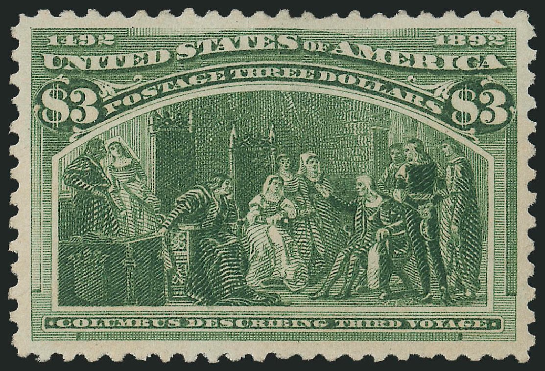 Value of US Stamps Scott # 243 - US$3.00 1893 Columbian Exposition. Robert Siegel Auction Galleries, Dec 2009, Sale 978, Lot 1073