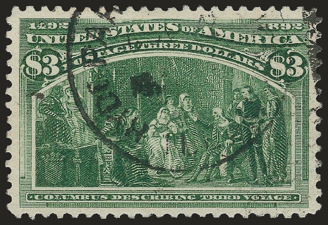 Prices of US Stamps Scott Cat. # 243: 1893 US$3.00 Columbian Exposition. Robert Siegel Auction Galleries, Apr 2010, Sale 984, Lot 603