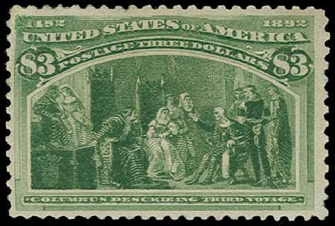 US Stamps Prices Scott Catalogue #243: US$3.00 1893 Columbian Exposition. H.R. Harmer, Jun 2015, Sale 3007, Lot 3256