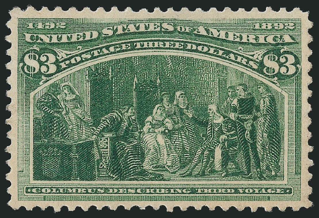 Prices of US Stamp Scott Cat. #243 - US$3.00 1893 Columbian Exposition. Robert Siegel Auction Galleries, Mar 2011, Sale 1007, Lot 2446