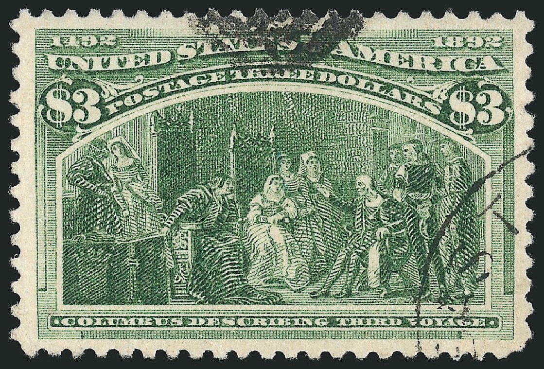 Value of US Stamps Scott Catalog 243 - US$3.00 1893 Columbian Exposition. Robert Siegel Auction Galleries, Dec 2011, Sale 1017, Lot 636
