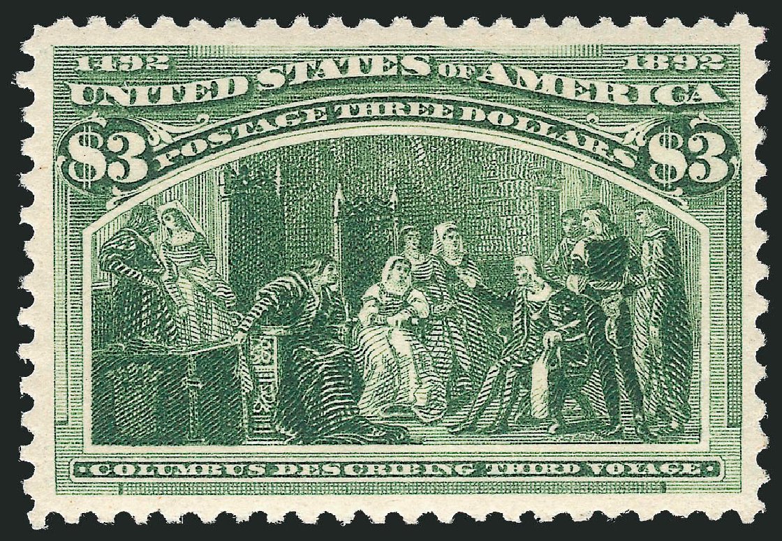 Prices of US Stamp Scott Catalog #243: 1893 US$3.00 Columbian Exposition. Robert Siegel Auction Galleries, Jun 2012, Sale 1025, Lot 186